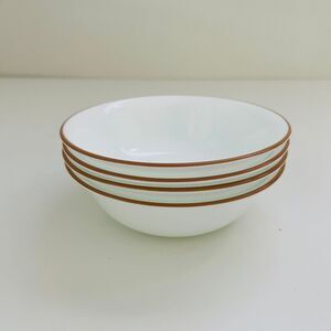 CORELLE Butterfly Gold 18 oz Glass Cereal/Soup Bowls (Set of 4)